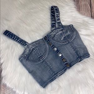 Forever 21 denim top size small